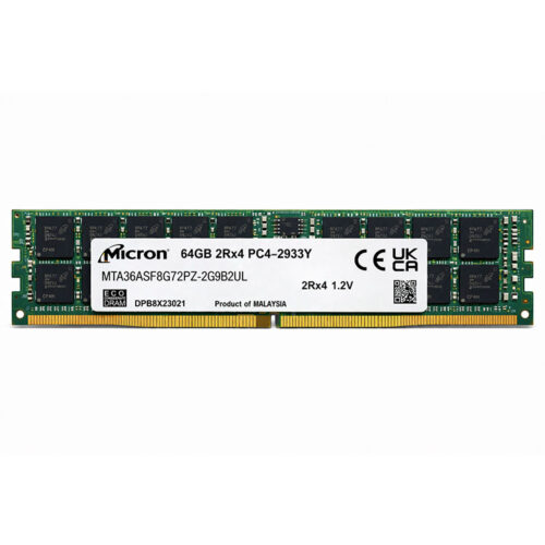 Memoria RAM de servidor Micron DDR4 2933 2RX4 de 64 GB de segunda mano