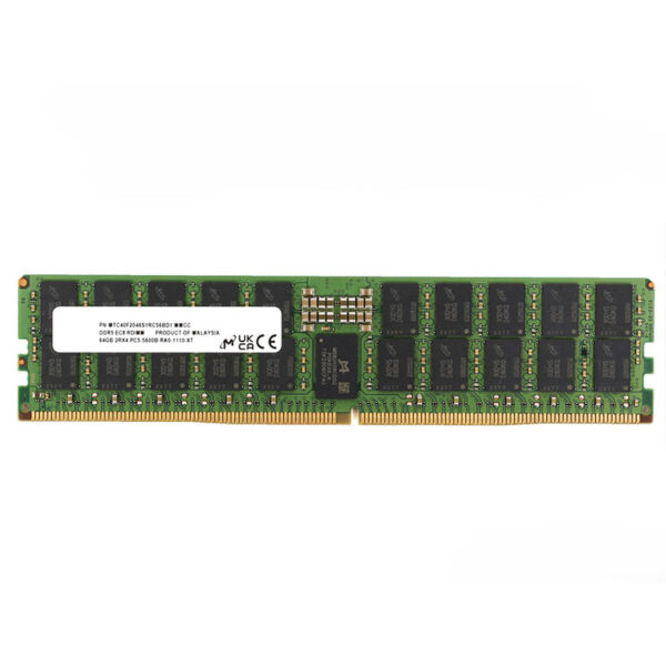 Memoria RAM de servidor Micron 64GB DDR5 5600 2RX4 de segunda mano