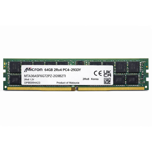 Memoria RAM de segunda mano Micron 64GB DDR4 2933 2RX4 Bulk